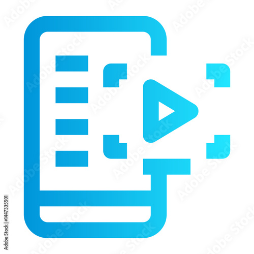 icon mobile money with style gradient