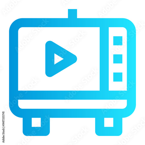 icon tv with style gradient