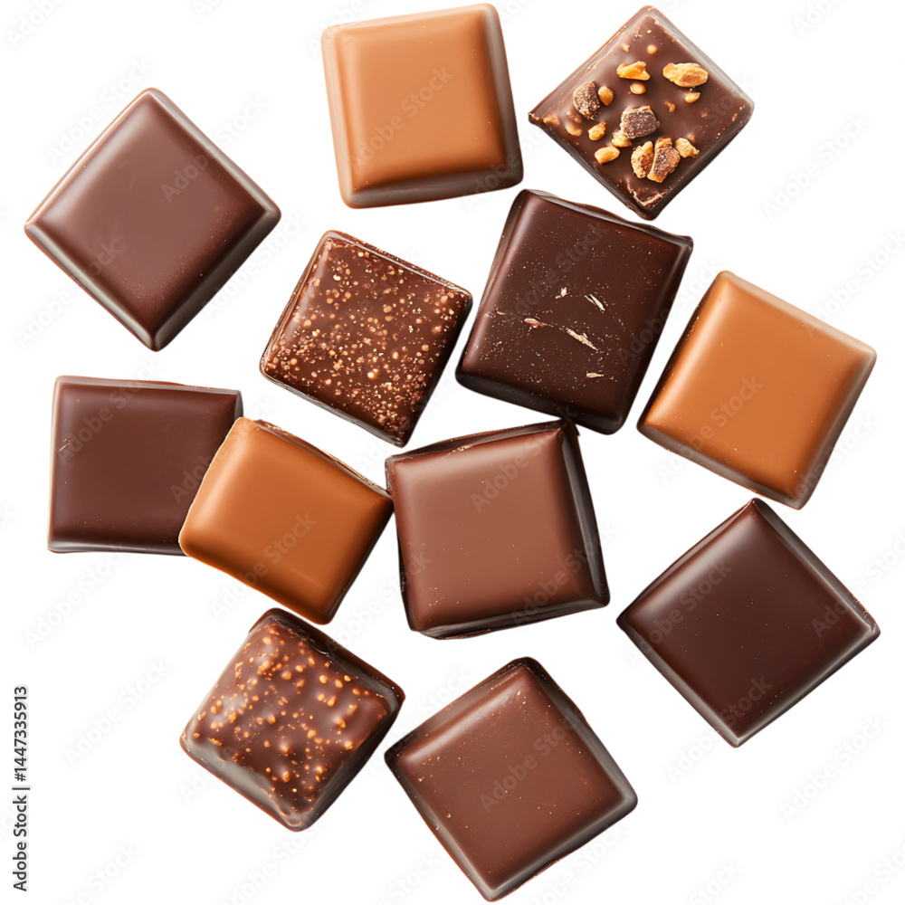 pieces of chocolate pieces of chocolate