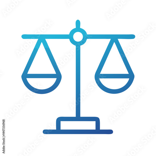 Justice Scale Legal Balance Icon Representing Law, Fairness, and Court Authority