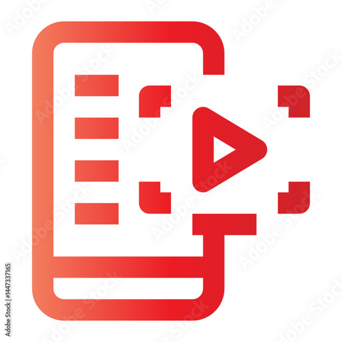 mobile money gradient icon