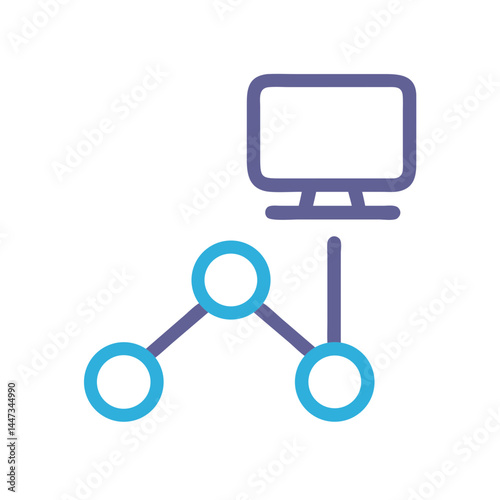 Share Connection Network Icon Representing Data Sharing and Online Connectivity
