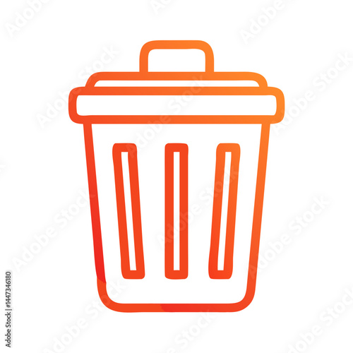 Trash Bin or Dumpster Container Icon Representing Waste Disposal and Environmental Management