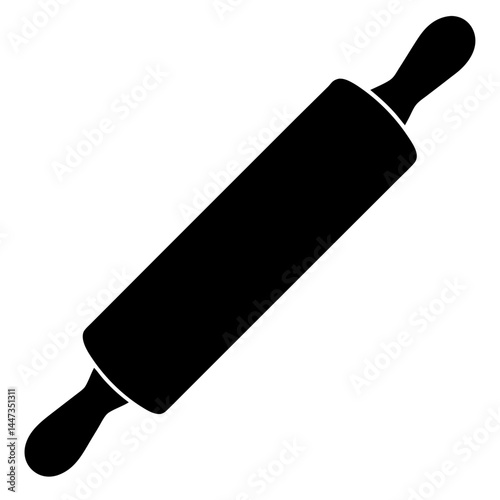 A classic rolling pin used for baking and pastry making illustration