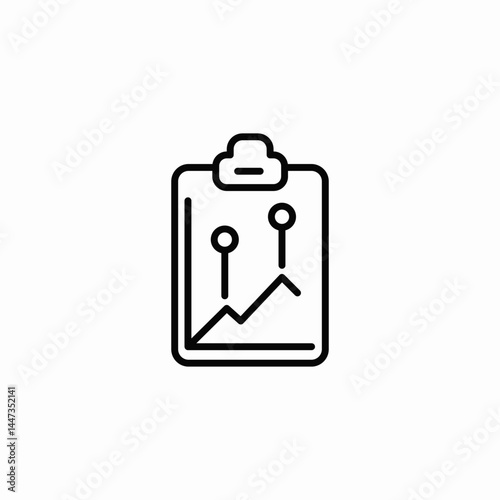 analytical report icon sign vector