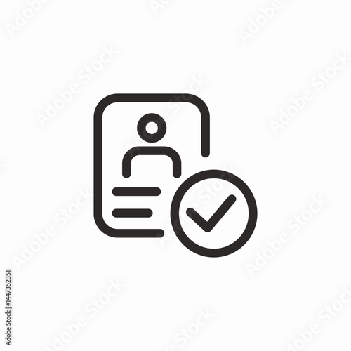approved candidate checked black icon sign vector