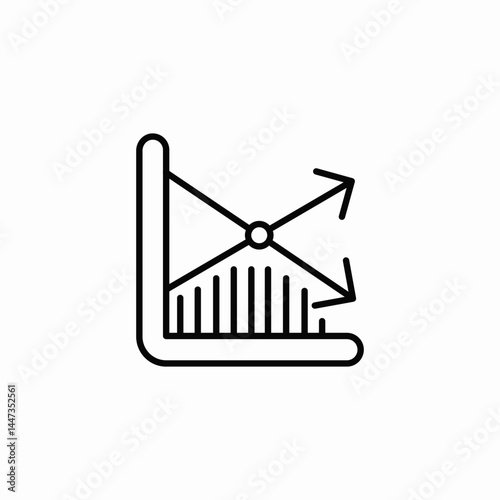 breakout analysis graph icon sign vector