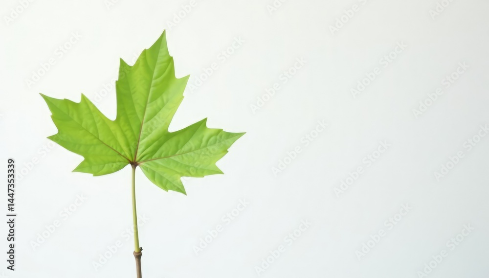 Single, delicate sapling against pure white backdrop , ecology, simple, green Single, delicate sapling against pure white backdrop , ecology, simple, green