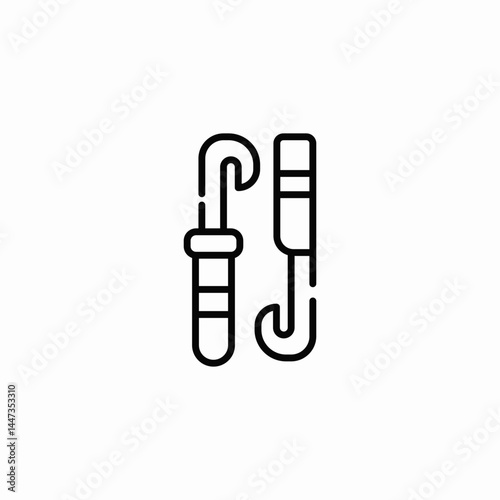 crochet hook black icon sign vector