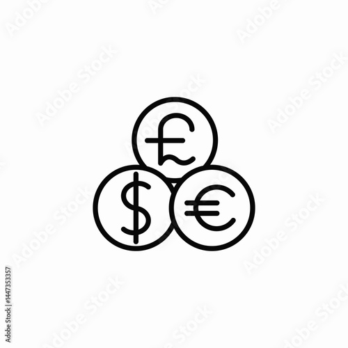currency exchange icon sign vector