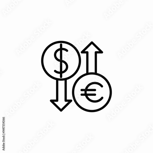 ferign exchange icon sign vector