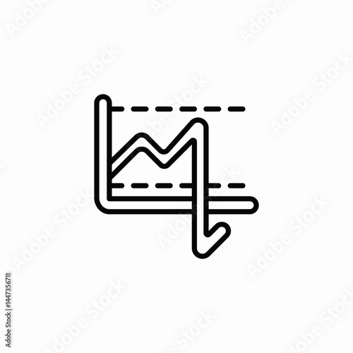market crash icon sign vector