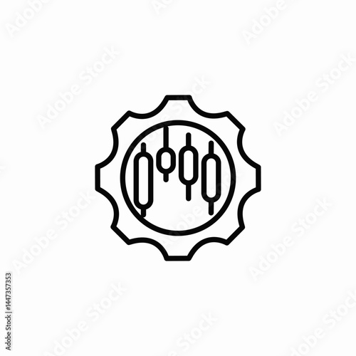 market settings icon sign vector