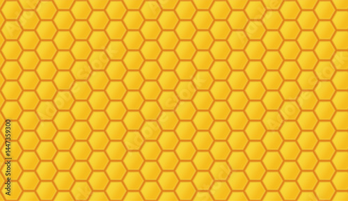 honey golden honeycomb background texture seamless yellow pattern vector hexagonal mosaic geometric.vector illustration