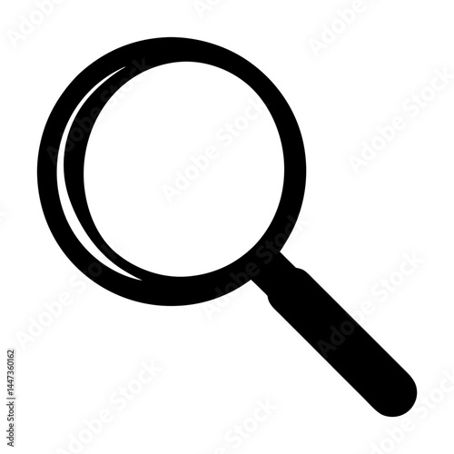 A magnifying glass icon symbolizing research, investigation, and the pursuit of knowledge