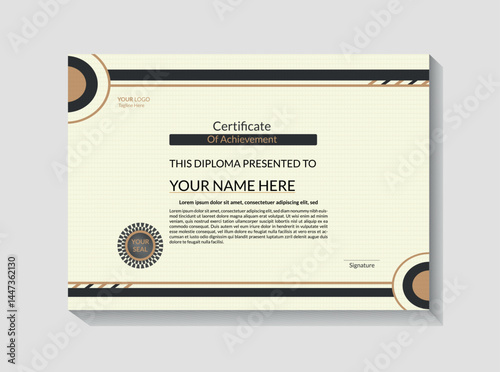 Elegant And Modern Certificate Template Design 