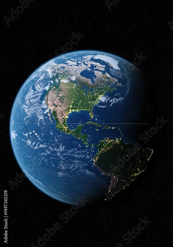 united states of america usa map flag in earth globe