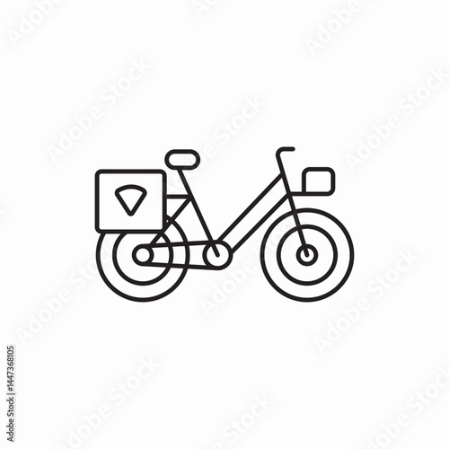 Bicycle delivery transport service icon vector sign