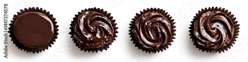 Delicious Chocolate Cupcakes Stages Of Frosting