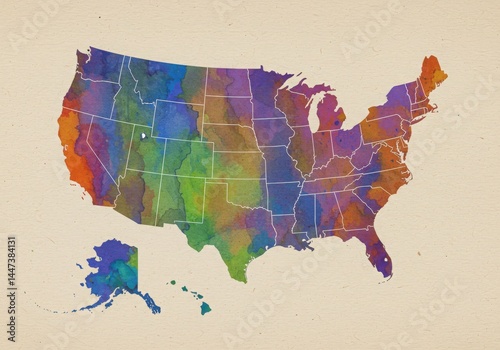 united states of america usa map flag in earth globe