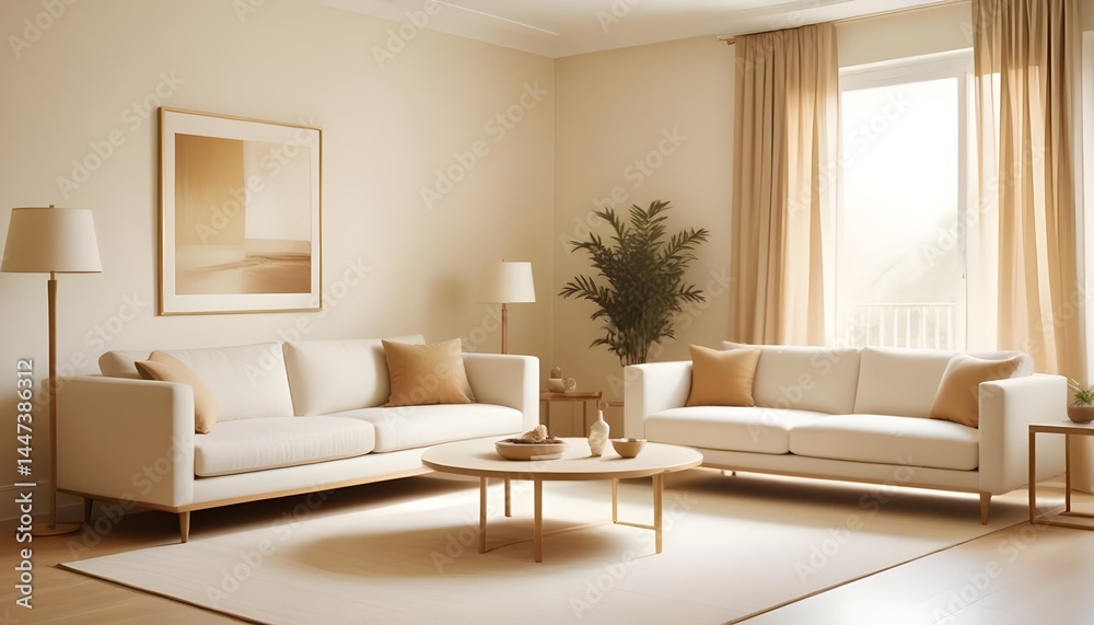 Fototapeta premium Photo interior modern design room 3d illustration