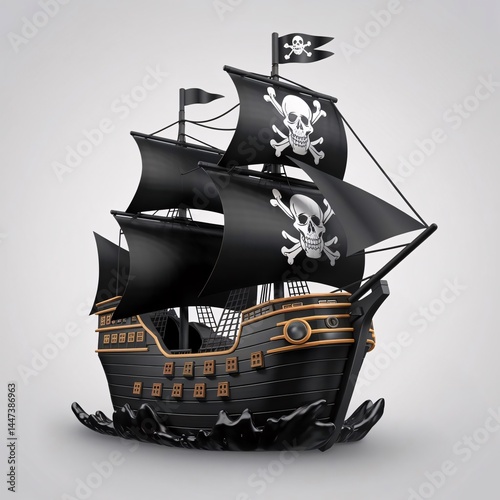 pirate ship sailing 