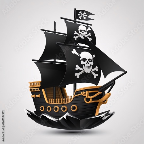 pirate ship cartoon