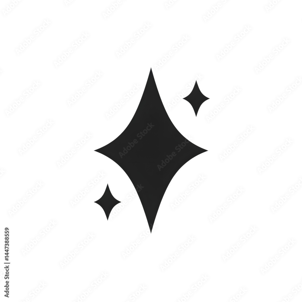 Fototapeta premium Illustration of black sparkle design