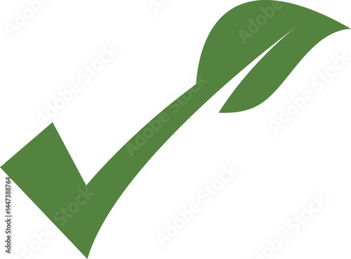 Organic Leaf Check Vector