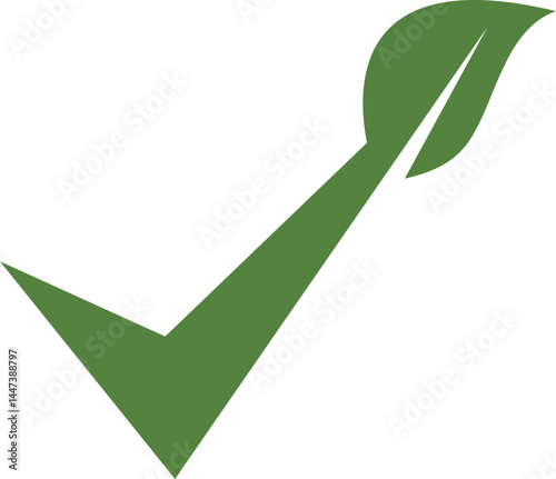 Organic Leaf Check Vector