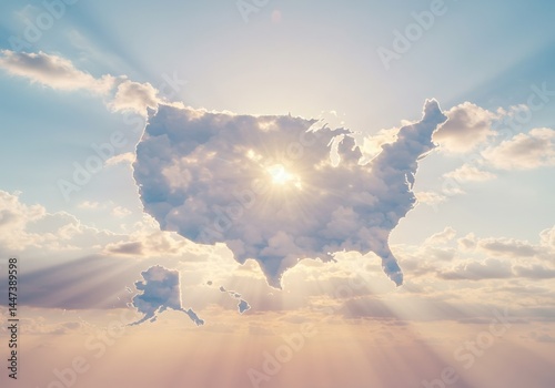 united states of america usa map flag in earth globe