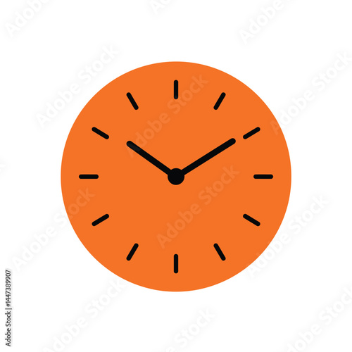 Clock icon in trendy flat style isolated on background. Clock icon page symbol for your web site design Clock icon logo, app, UI. Clock icon Vector illustration,