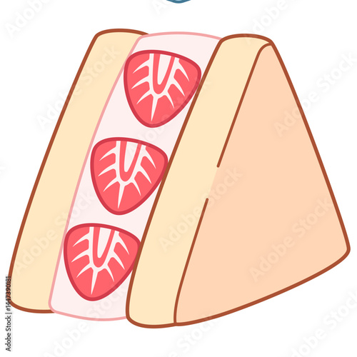 illustration of a strawberry sandwich