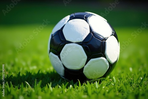 Close-up of pristine white football, laces visible, sporting goods, nfl