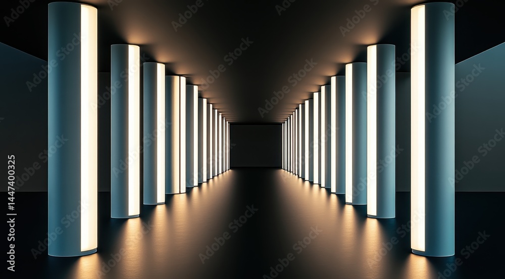 Modern illuminated hallway Modern illuminated hallway
