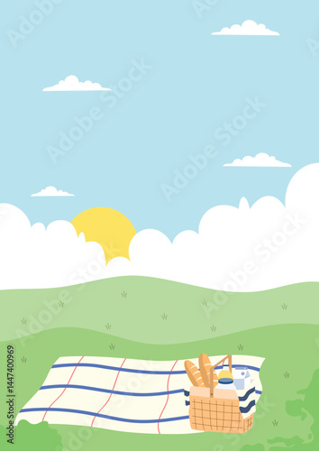 International picnic day Flat Illustration