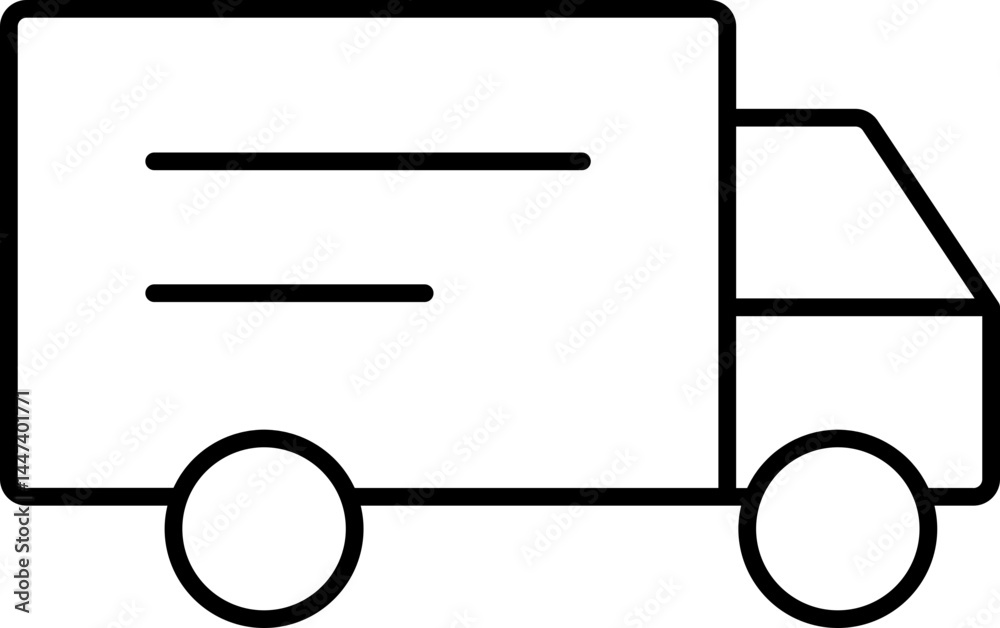 Delivery Truck shopping online outline icon Delivery Truck shopping online outline icon