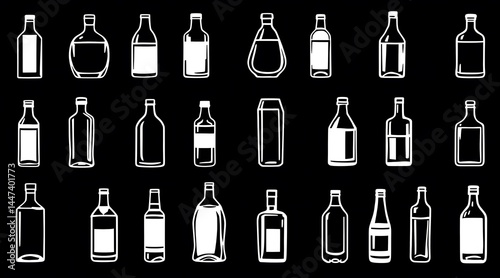 Collection of Diverse Bottle Shapes and Designs