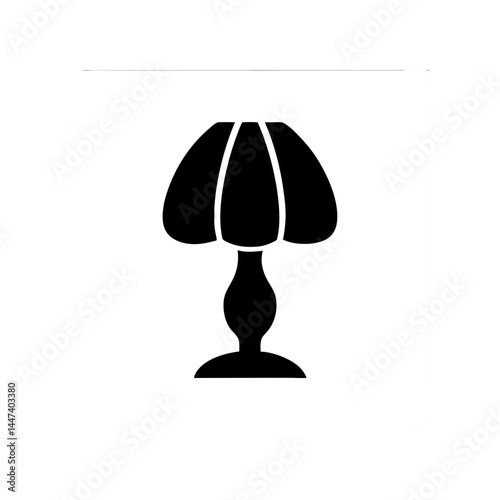 Illustration of a classic table lamp icon
