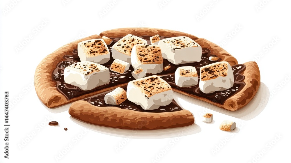 Delicious dessert with s'mores Delicious dessert with s'mores