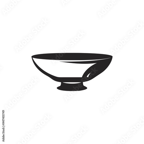 Illustration of a simple black bowl art