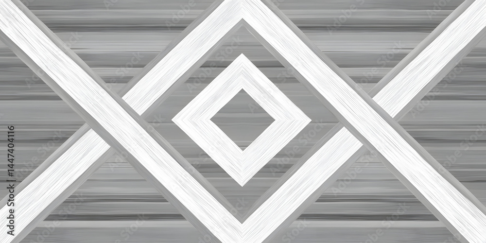 Obraz premium Gray Wood Geometric Pattern Design
