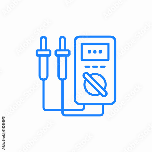 voltage measurement in volts icon sign vector