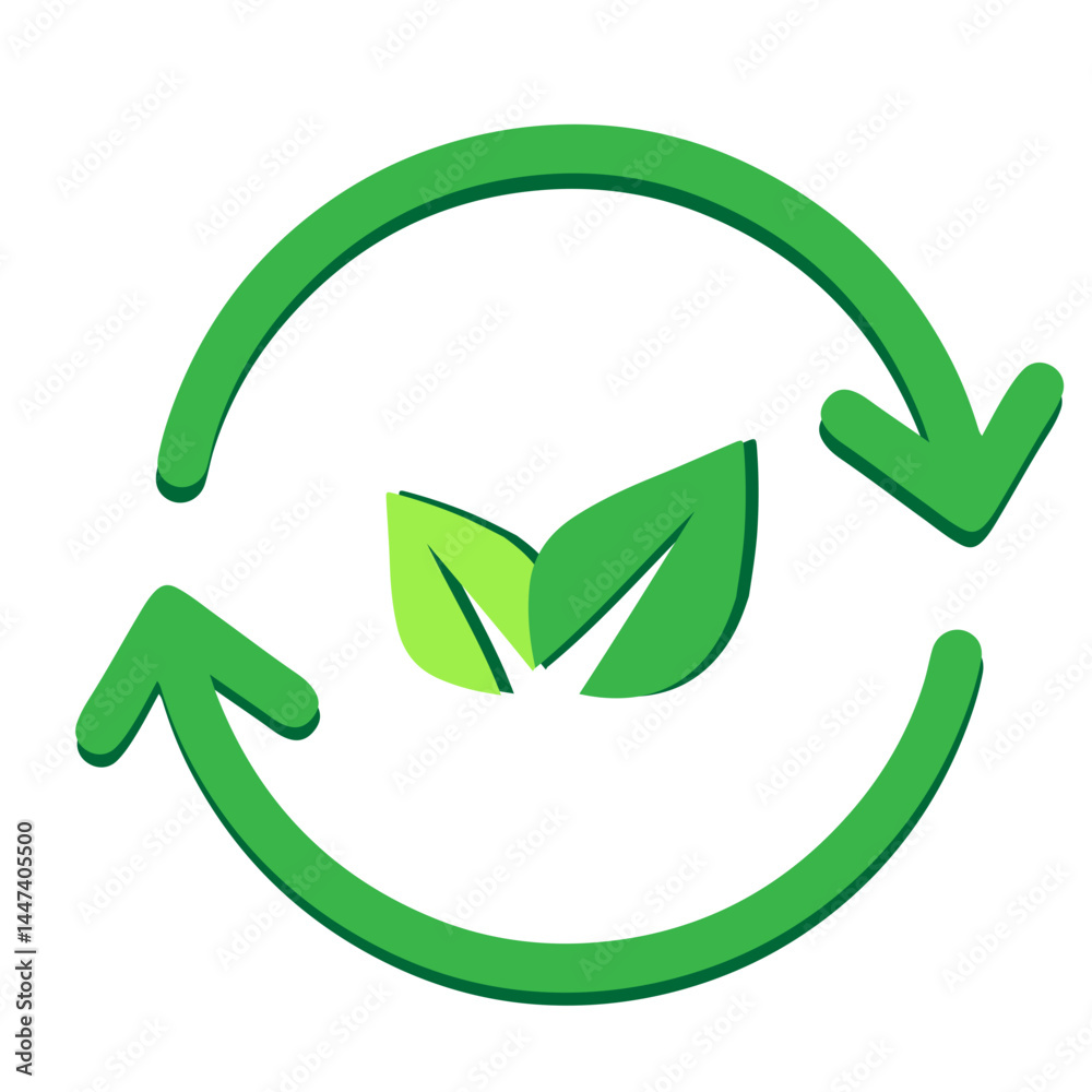 Obraz premium recycle symbol on white background