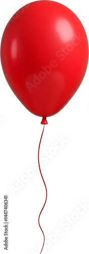 Red balloon with string