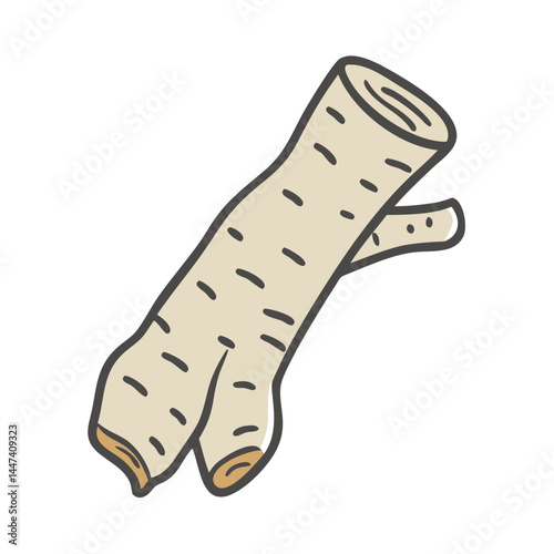 Illustration of yam root vegetable ingredient food healthy eating nutrition diet staple crop tuber