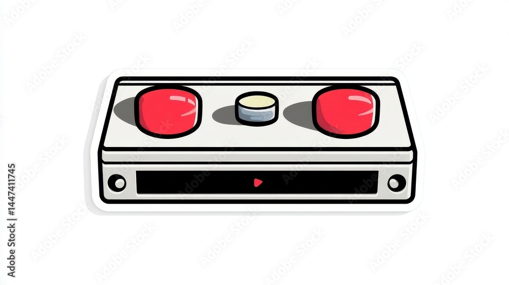 Fototapeta premium Retro Play Button Design