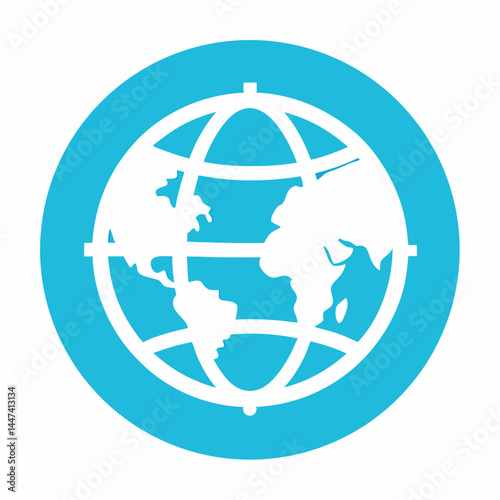 Worlwide icon on white background 