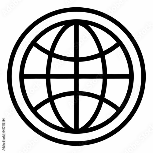 Worlwide icon on white background 
