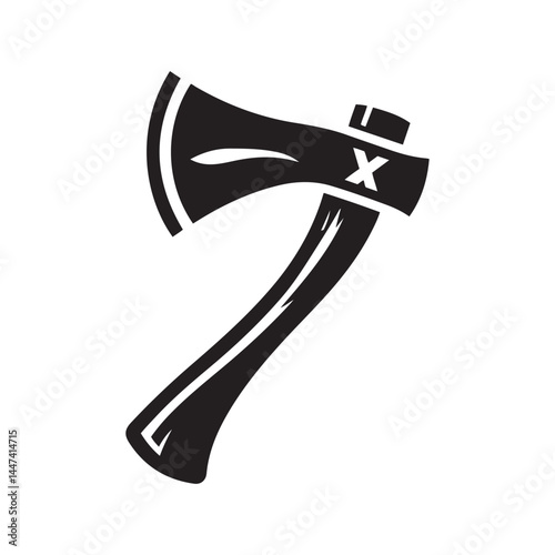 Axe silhouette icon vector art design isolated on a white background